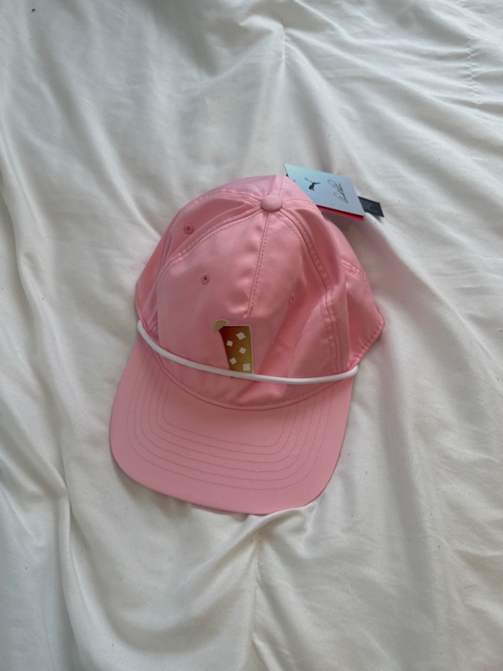 Arnold palmer golf puma hat pink with cord